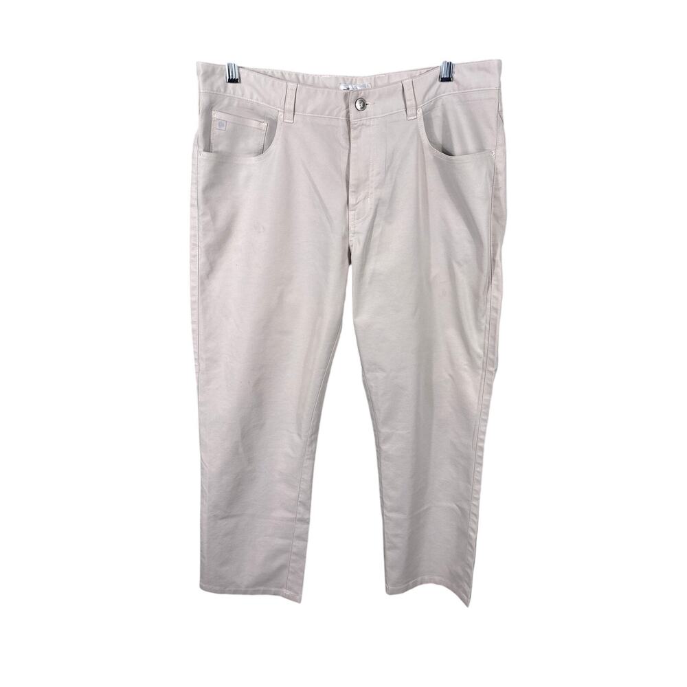 Peter Millar Pants Mens 35/34 Beige Excellent Five Pocket Performance Trousers